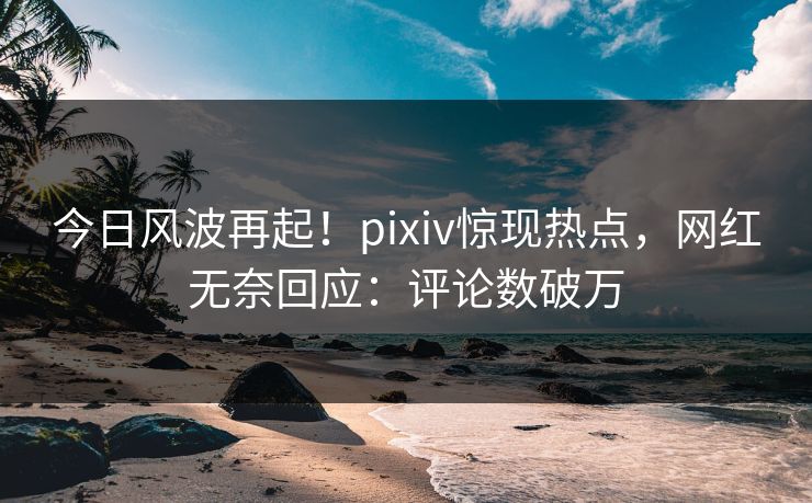今日风波再起！pixiv惊现热点，网红无奈回应：评论数破万
