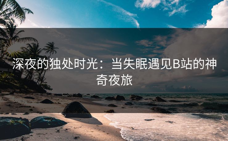 深夜的独处时光：当失眠遇见B站的神奇夜旅